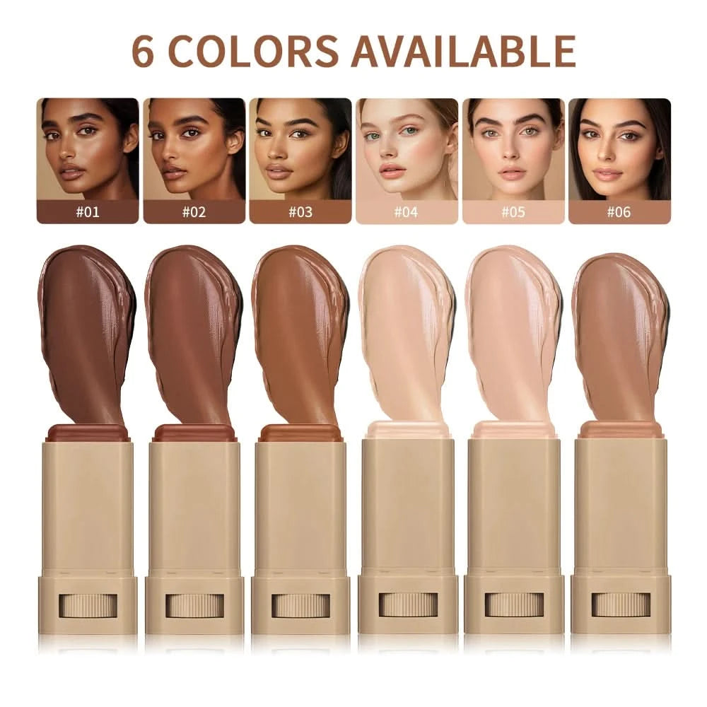 Stick Foundation Balm Serum Boosted Skin Tint Foundation Stick Smooth Plumper Hight Coverage Travel Bronze Foundation Stick Make - M & M Global
