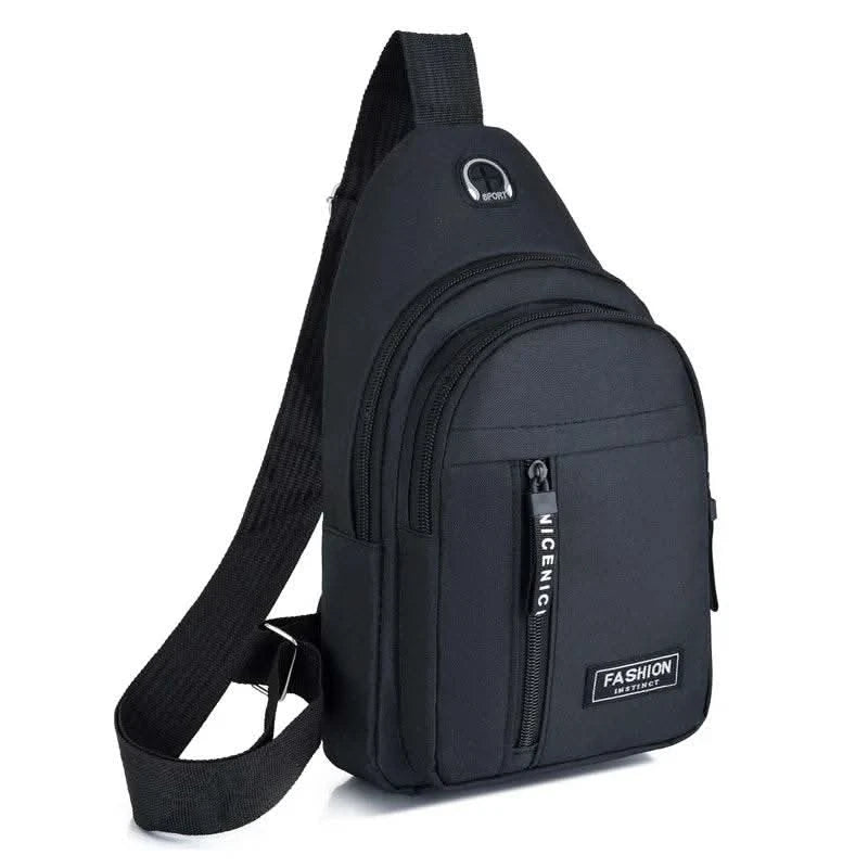 2025 New Multifunctional Chest Bag Men's Fashion Trend Oxford Cloth Shoulder Bag Korean Style Casual Waterproof Messenger Bag - M & M Global