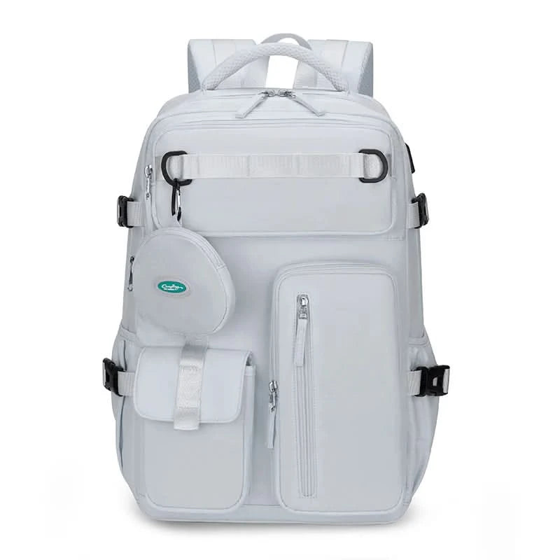 Fashionable large capacity multi pocket multifunctional outdoor travel backpack, handbag hiking bag suit - M & M Global