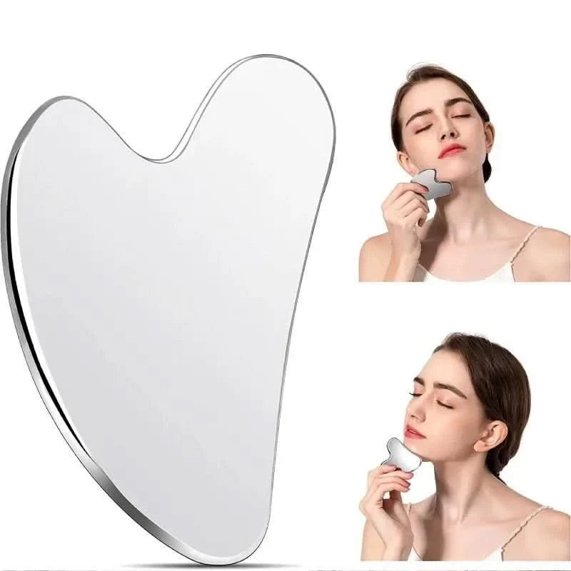 Stainless Steel Gua Sha Scraper Skin Beauty Care Face Massager Full Body Neck Guasha Detox SPA Masssage Tool Stress Relax - M & M Global