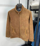 Men's Fleece Hoodie Autumn Winter Thicken Standing Collar Zipper Cardigan Jacket Simple Fashion Street Warm Outerwear Tops