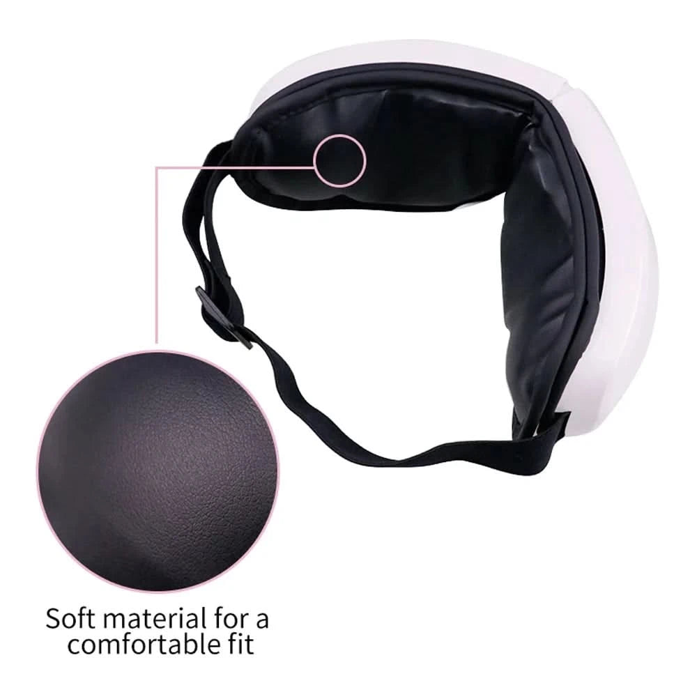Smart Eye Massager Rechargeable Eye Mask For Dark Circles, Puffiness Dry Eyes Fatigue Relief Perfect For Sleep & Travel - M & M Global