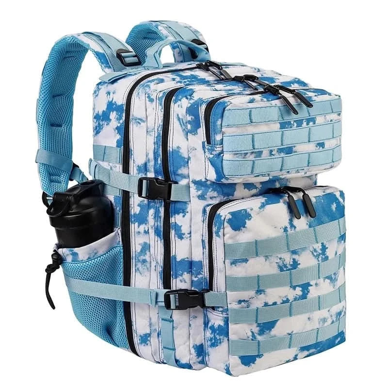 LHI 45L Tactical Backpack for Men and Women Large Athlete Gym Bag Outdoor Sports Hiking Survival Rucksack with Bottle Holder - M & M Global