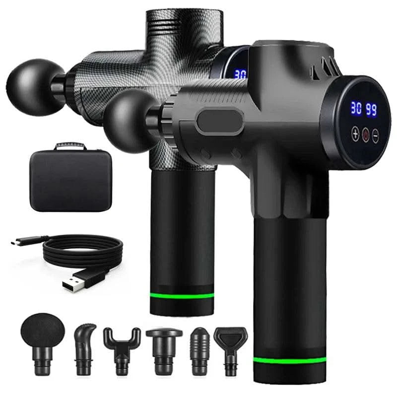 30 Level Massage Gun Fascia Deep Muscle Relax Body Neck Massager Electric Fitness Equipment Noise Reduction Male Female - M & M Global