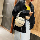 Fashion Chic Women Ball Handbag Round Basketball Football Shape Party Dress Faux Leather Crossbody Girls Coin Purse Shoulder Bag - M & M Global