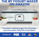 Probiotic Yogurt Maker with Adjustable Temperature & Time Control - Make Trillions of Live Probiotics & Get Better Gut Health - - M & M Global