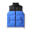 Men's Vest Jacket Autumn Winter Parkas Oversize Stand Collar Zipper Pockets Orange Windbreaker Waistcoat Plus Size Same
