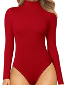 O Neck Long Sleeve Solid Color Sexy Bodysuit Women Autumn Winter Body Top Casual High Waist Lady Streetwear Bodysuits