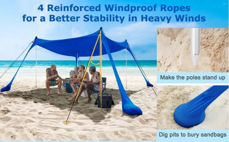 Outdoor Lawn and Beach Leica Canopy Tent Portable Lawn Camping Fishing Tent Outdoor Sun Protection and Cooling Large Size