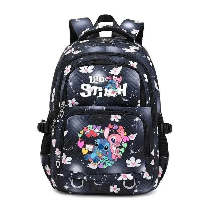 Lilo Stitch Large Capacity Backpack Daypack Lightweight Schoolbag Casual Travel Knapsack for Women Girls Pen Lunch Bags - M & M Global