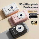 4K Digital Camera 5000W Pixel Retro CCD Portable Card Camera Entry-level Camera Dual Camera Flash 50 Million Pixels Auto Focus - M & M Global