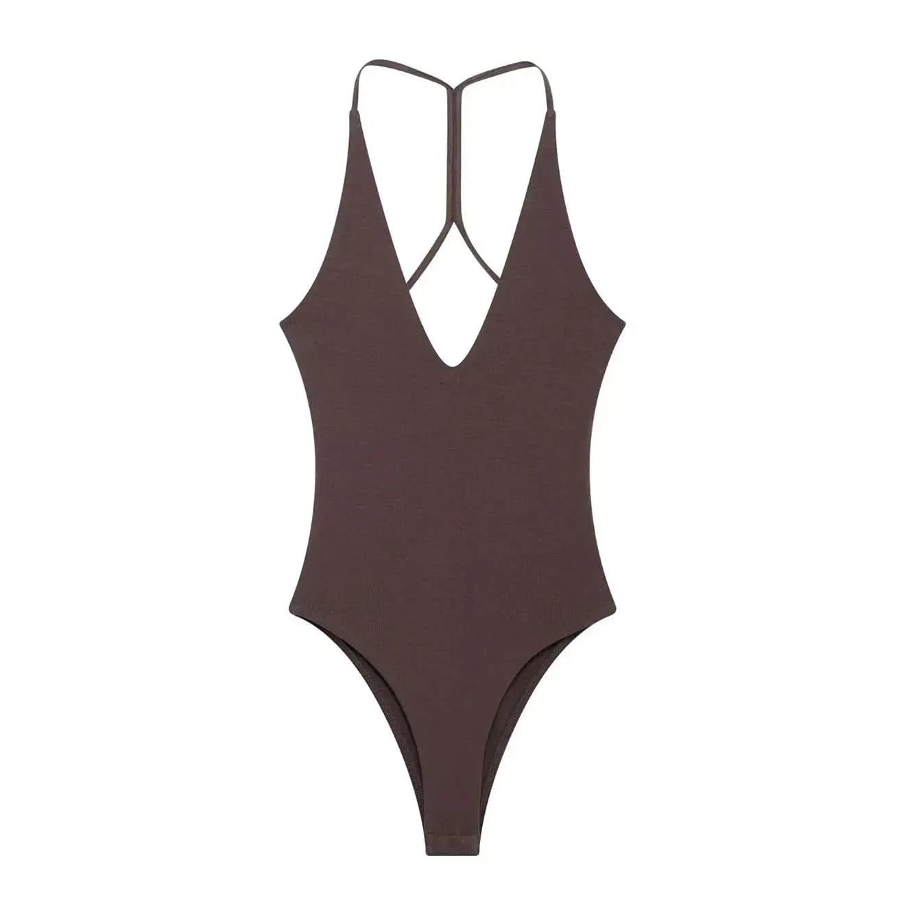 TFMLN Women Solid Bodysuit Sexy Backless Fashion Slim Women Top Chic V Neck Sling Body Suits Summer Female  High Street Outwear - M & M Global