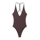 TFMLN Women Solid Bodysuit Sexy Backless Fashion Slim Women Top Chic V Neck Sling Body Suits Summer Female  High Street Outwear - M & M Global