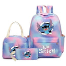 3Pcs Lilo Stitch Colorful Backpack Set With Tote and Pouch Large Capacity Lightweight And Breathable Outdoor Knapsack - M & M Global