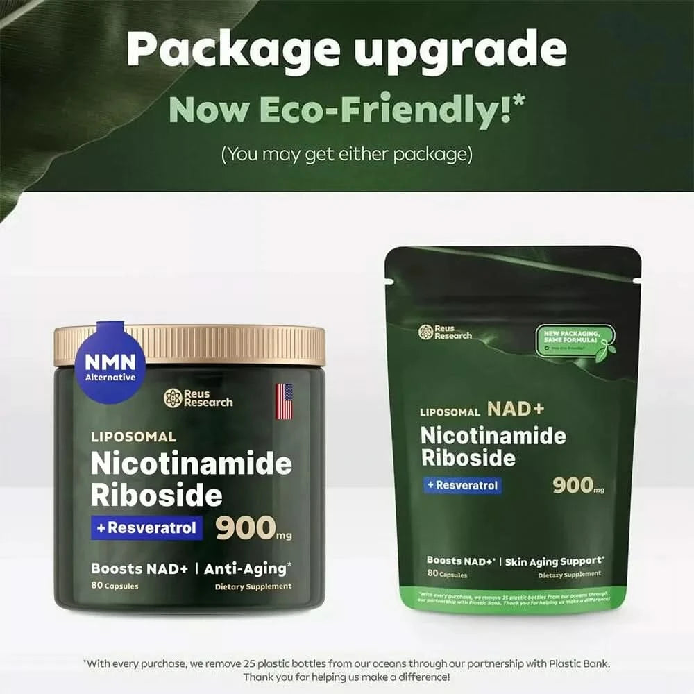 NAD+ Supplements for Anti-Aging Energy Focus and Nicotinamide Riboside Resveratrol - M & M Global