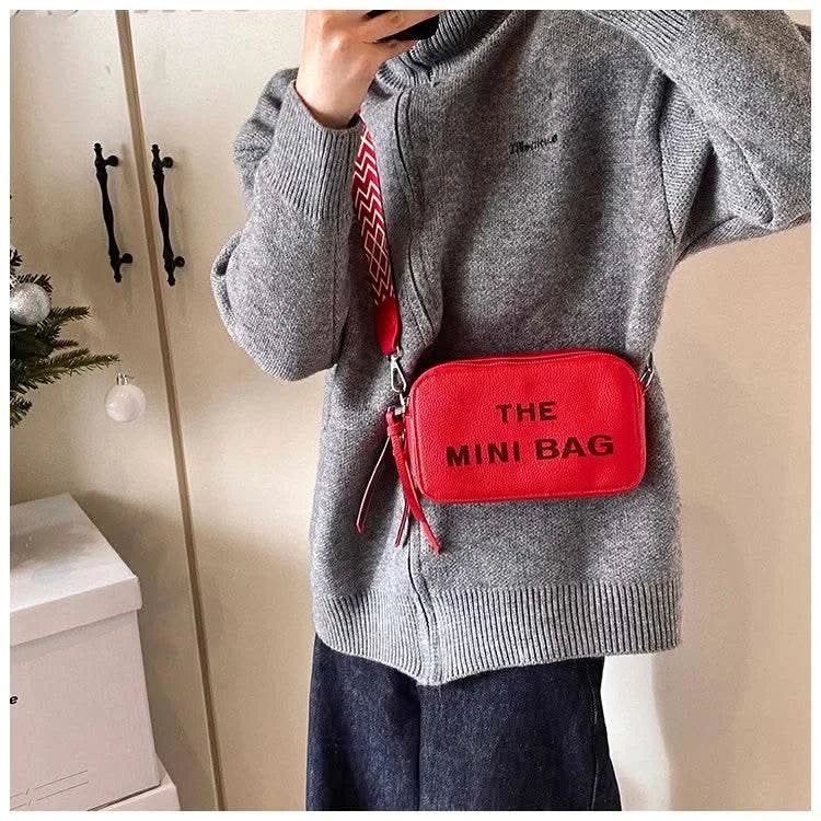 2025 New Small Square Bag Fashion Letter Pattern Chic Hobo Bag Trend PU Women Shoulder Bag Adjustable Strap Satchel Designer Bag - M & M Global