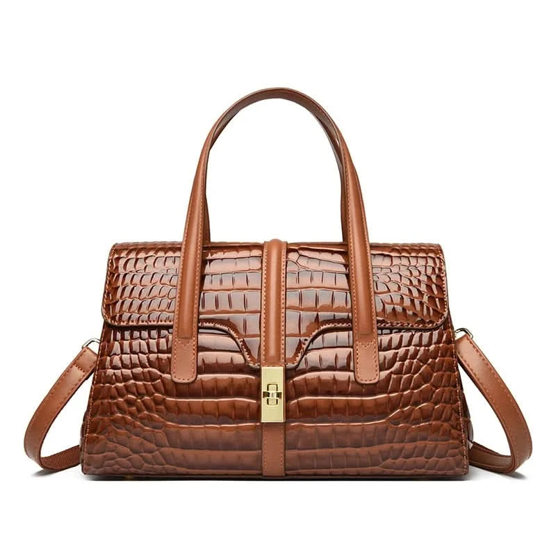 Luxury Shoulder Tote Bag Alligator Patent Leather Hand Bags for Women 2025 Designer Daily commuting Handbags HIgh Quality Sac - M & M Global