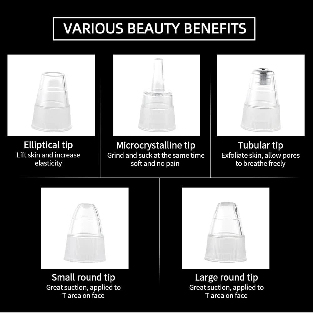Nose Blackhead Remover Face Cleansing Beauty Machine Facial Suction Cleaner Pimple Dead Skin Remover Extractor Skin Care Tools - M & M Global