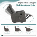 JHK Rotating Living Room Sofa Recliner With Oversized Foot Swivel Rocking Rocker Recliner Glider Nursery Sofas for BedRoom