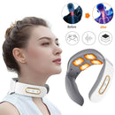 Electric Neck Shoulder Pulse Massager Kneading 4 Head TENS Magnetic Pulse Heating Cervical Vertebra Relax Pain Relief Massage - M & M Global