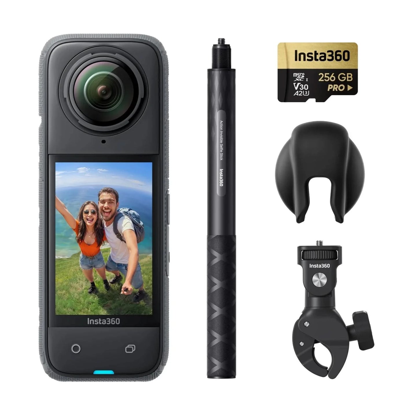 Insta360 X4 - 8K Waterproof 360 Action Camera, 4K Wide-Angle Video, Invisible Selfie Stick,  135 Min Last，Removable Lens Guards, - M & M Global