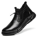Steel Toe Waterproof Work Boots Puncture-Resistant Work Boots Indestructible Shoes Outdoor Slip-Proof for Oil Rig & Mining Black