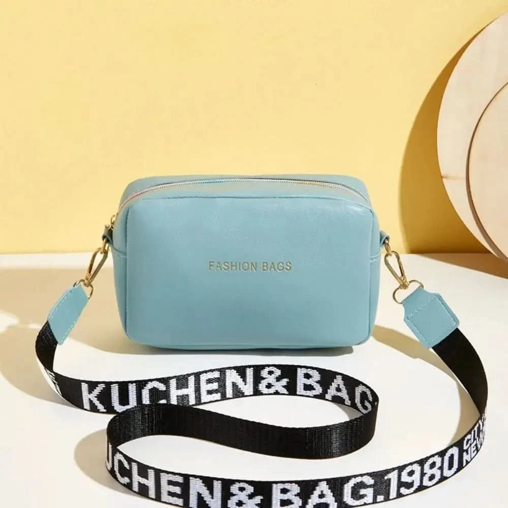 Women Handbag and Purse Simple Designer Fashion Casual Messenger Bag Wide Strap Shoulder Bag Female Small Phone Crossbody Bag - M & M Global