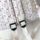 Student School Backpack Floral White School Bags For Teenage Girls Cute Women's Backpack Book Bag Nylon Rucksack - M & M Global