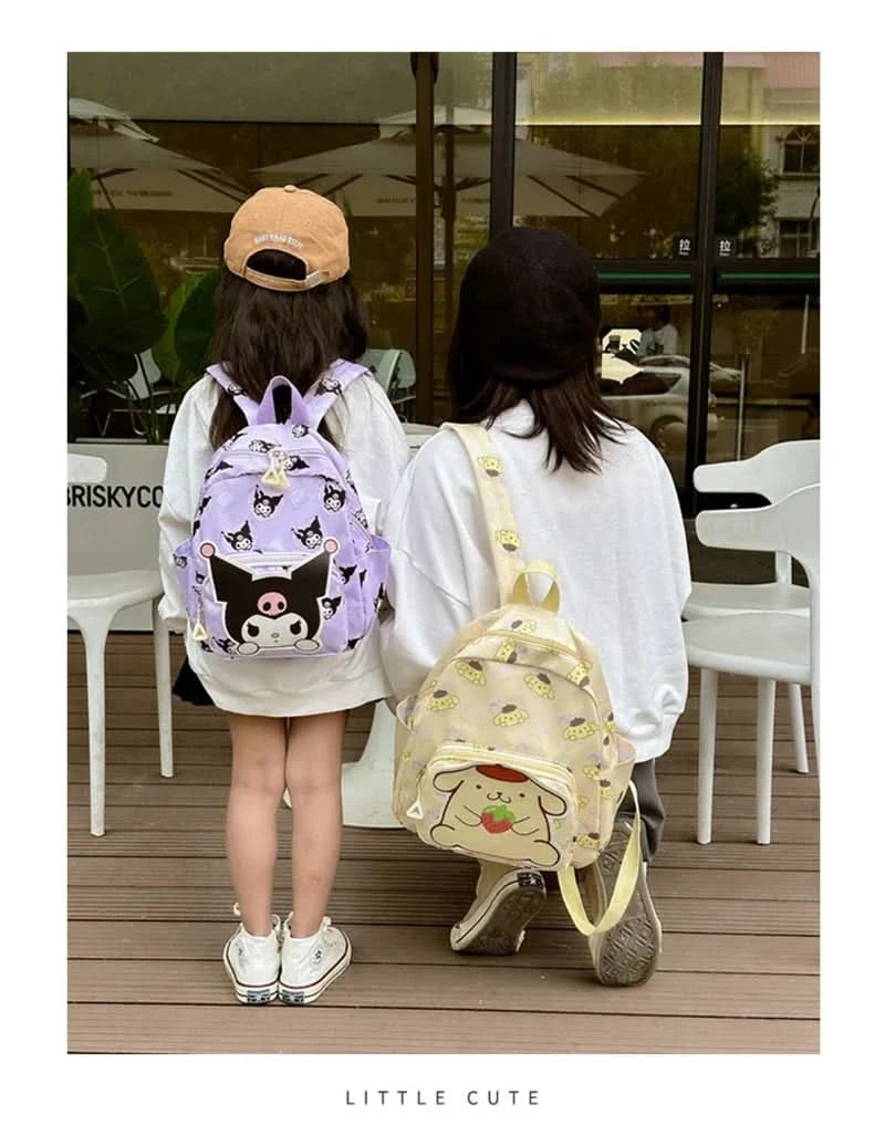 Kawaii Hello Kitty Kuromi Cinnamoroll Backpacks Cute Cartoon My Melody Pochacco Pompom Purin Anime Storage School Bag Sac A Dos - M & M Global