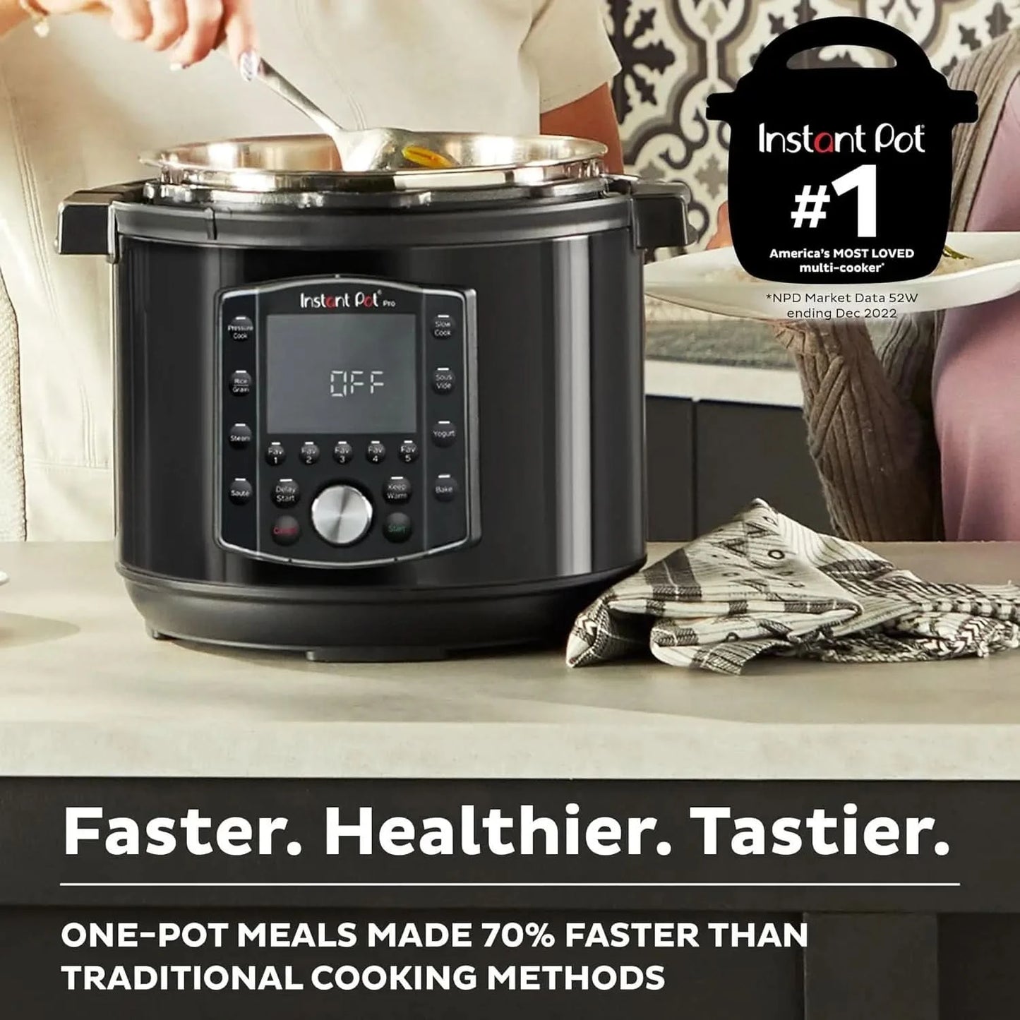 Pro 10-in-1 Pressure Cooker, Slow Cooker, Rice/Grain Cooker, Steamer, Sauté, Sous Vide, Yogurt Maker, Sterilizer, and Warmer, In - M & M Global