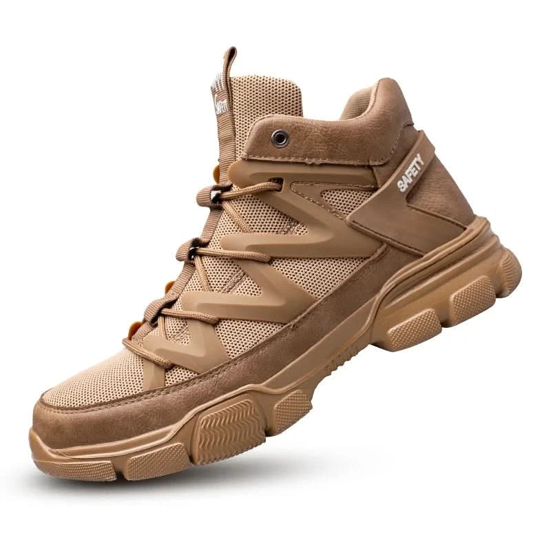 Composite Toe Work Boots Mens Puncture-Proof Midsole Non-Slip Breathable & Comfort Fit for Warehouse Use Anti-smash Work Boots