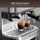 Professional Espresso Machine with Built-In Grinder and Milk Frother, 15 Bar Cappuccino and Latte Maker, Gift for Coffee Enthusi - M & M Global