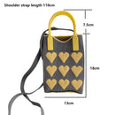 Korean Fashion Heart Knitted Mini Square Handbag for Women Small Mobile Phone Shoulder Bags Girls Cute Outdoor Crossbody Bags - M & M Global