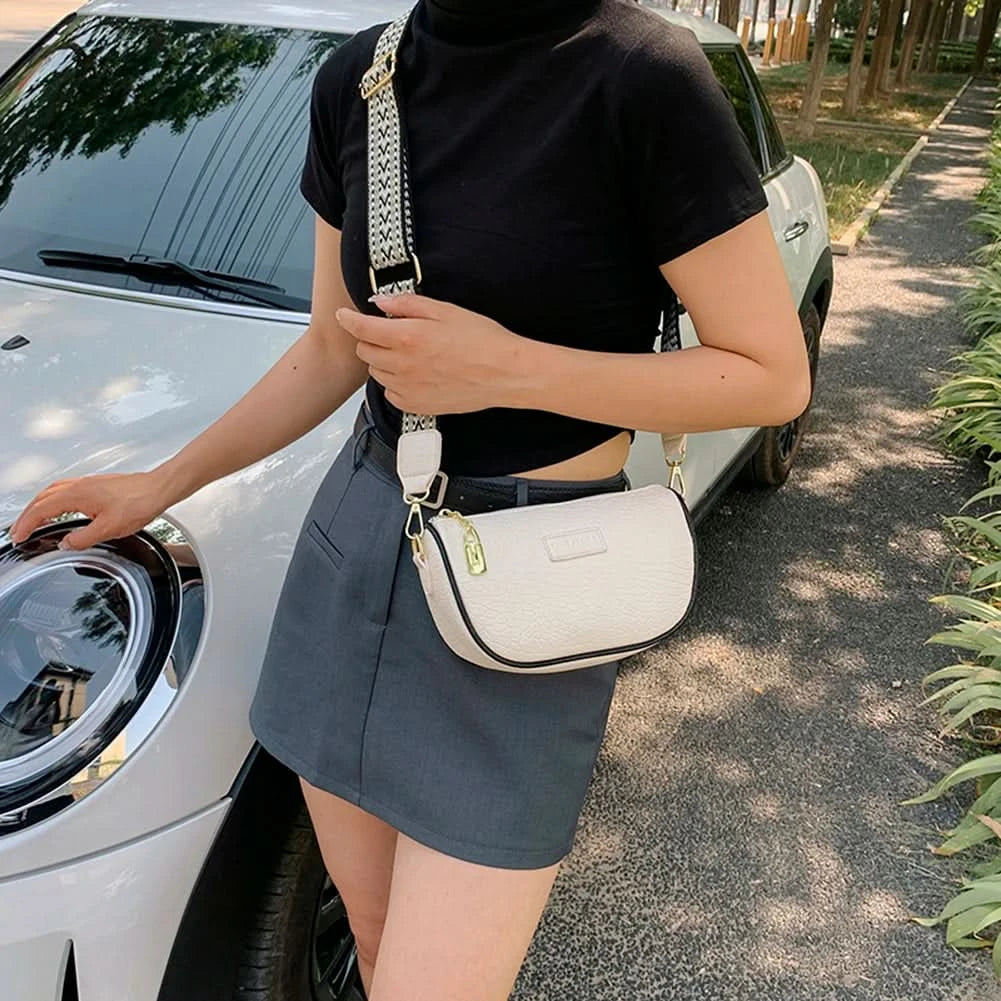 Solid Pu Leather Shoulder Bag Fashion Designer Handbags Messenger Bags For Women Casual Crossbody Bags Summer Travel Bag - M & M Global