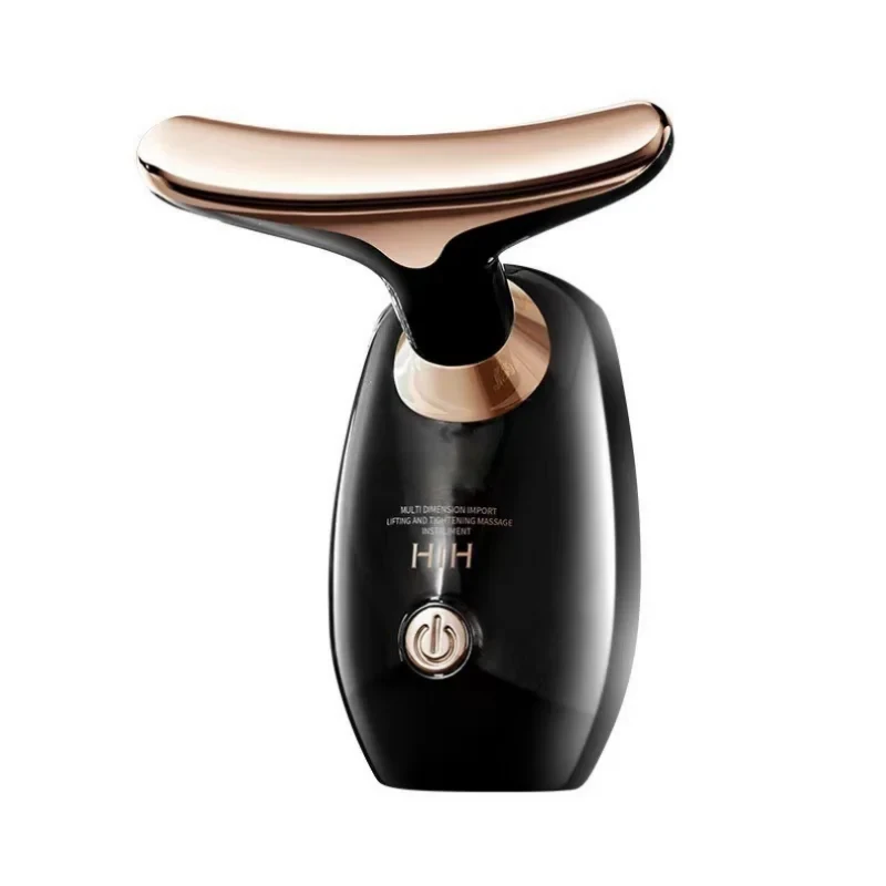 Gold Electric Facial Beauty Instrument Lifting And Firming Facial Eye Massager Household Vibration Ultrasonic Massager - M & M Global