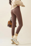 2025 New Women's Sharkskin Pants Winter Elastic Slim Thin Leg Yoga Leggings Female High Waist Thicken Plus Velvet Warm Leggings