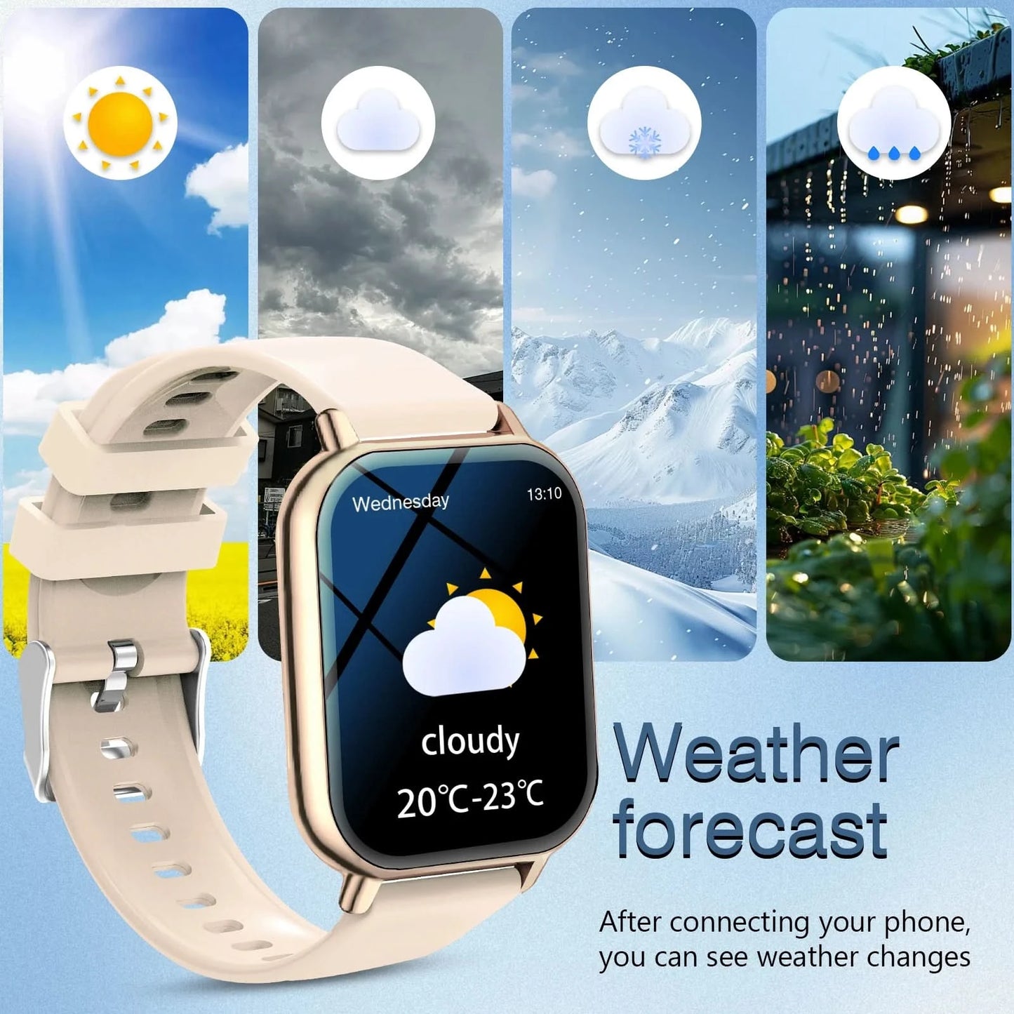 2.01-inch screen smart watch, call reminder, message display, music control and other functions, compatible with iPhone/Android