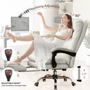 Comfortable Office Chair High Back Executive Desk Chair Leather Computer Gaming Chair Swivel Office Chairs with Footrest