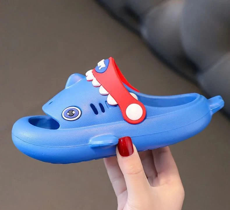 Megalodon Shark Slippers Summer EVA Waterproof Anti-slip Garden Shoes Boys And Girls Outdoor Casual Beach Sandals For Kids - M & M Global