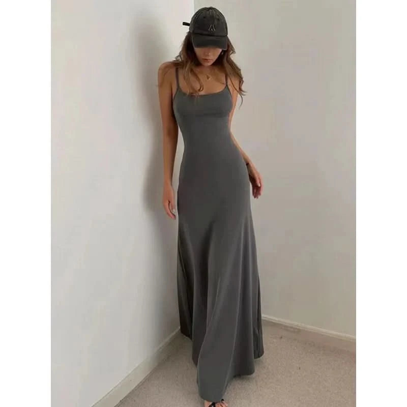 Summer Sexy Bodycon Long Dress Womens Y2k Clothes Sleeveless Sundress Evening Backless Dresses for Women Aesthetic 2024 - M & M Global