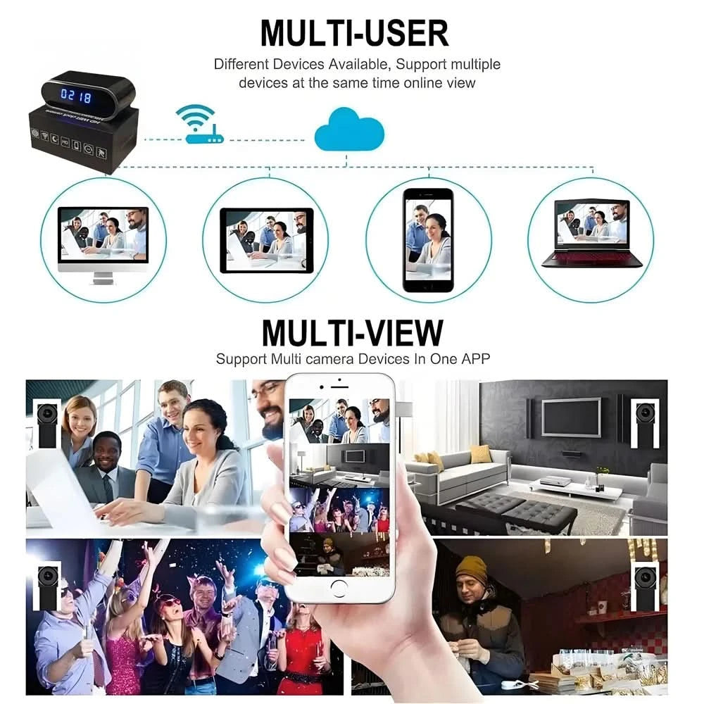 Improved HD 4K WiFi mini camera, upgraded infrared night vision, motion detection, remote viewing, HD wireless camera - M & M Global