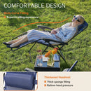 JHK Zero Gravity Set of 2 Portable Recliner Camping Patio Outdoor Garden Lounge Chair with Cup Holder Trays Adjustable Pillow