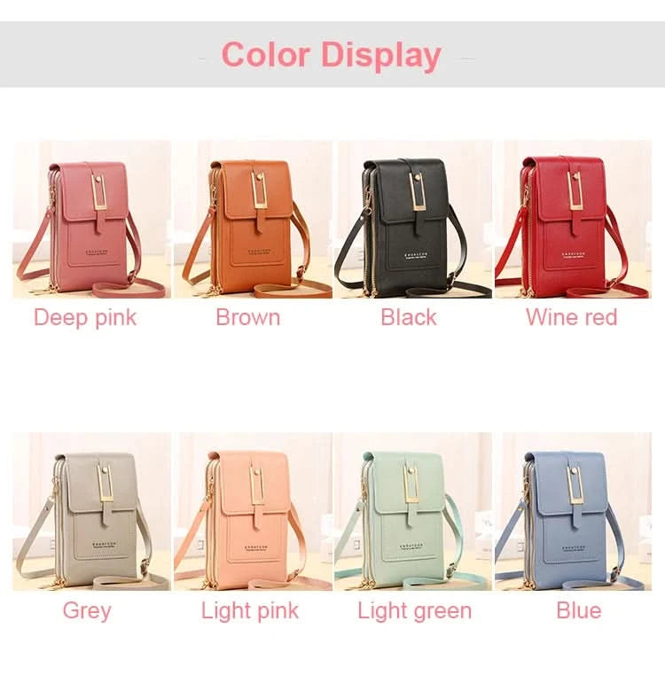 Touch Screen Cell Phone Messenger Bags Women Purse and Handbag Mini Shoulder Bag Pink Small Hand Bag Crossbody for Women  bolsos - M & M Global