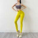 Women's Gym Leggings Pocket Yoga Pants Sexy Naked Feeling  Fitness Sports Pants Stretch Soft High Waist Running Push Up Leggings