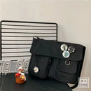 Japanese Harajuku Cute Retro Girl Messenger Shoulder Bag Canvas Student School Female Anime double messenger bag - M & M Global