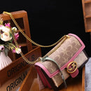 Light luxury women's bag 2025 new high-end color contrast single shoulder underarm bag designer fashionable crossbody small squa - M & M Global