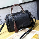 Yogodlns Tassel Decor Handbag, Women's Large Capacity Shoulder Bag, Fashion Zipper Crossbody Bag With Removable Strap - M & M Global
