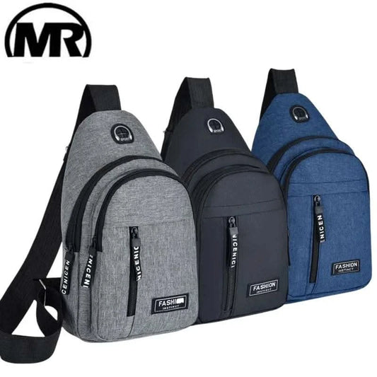 2025 New Multifunctional Chest Bag Men's Fashion Trend Oxford Cloth Shoulder Bag Korean Style Casual Waterproof Messenger Bag - M & M Global