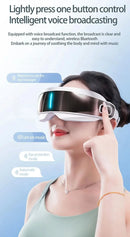 Steam Eye Massager Warm Spa Eye Steamer Acupressure Therapy Kneading Massage Eyes Bluetooth Relieve Eye Fatigue Massage Relax - M & M Global