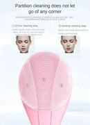 Electric Facial Cleansing Brush Deep Pore Cleaning Sonic Vibration Waterproof Acne Blackhead Remover Pore Cleaner Silicone - M & M Global